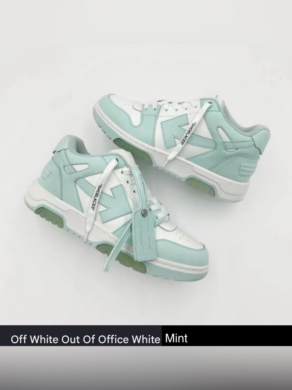 NWT Off-White Out of Office Low-Top Sneakers
Wht/Mint Men’s 7 Womens 8.5 AUTHENT
